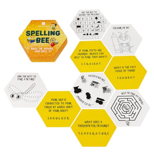 Talking Tables Fun Spelling Bee and Quiz Travel Pocket Game for Home or Journeys - Educational Trivia Cards with Trivia Challenges, for Boys or Girls - Plastic-Free, Ages 6+ - - Image 2