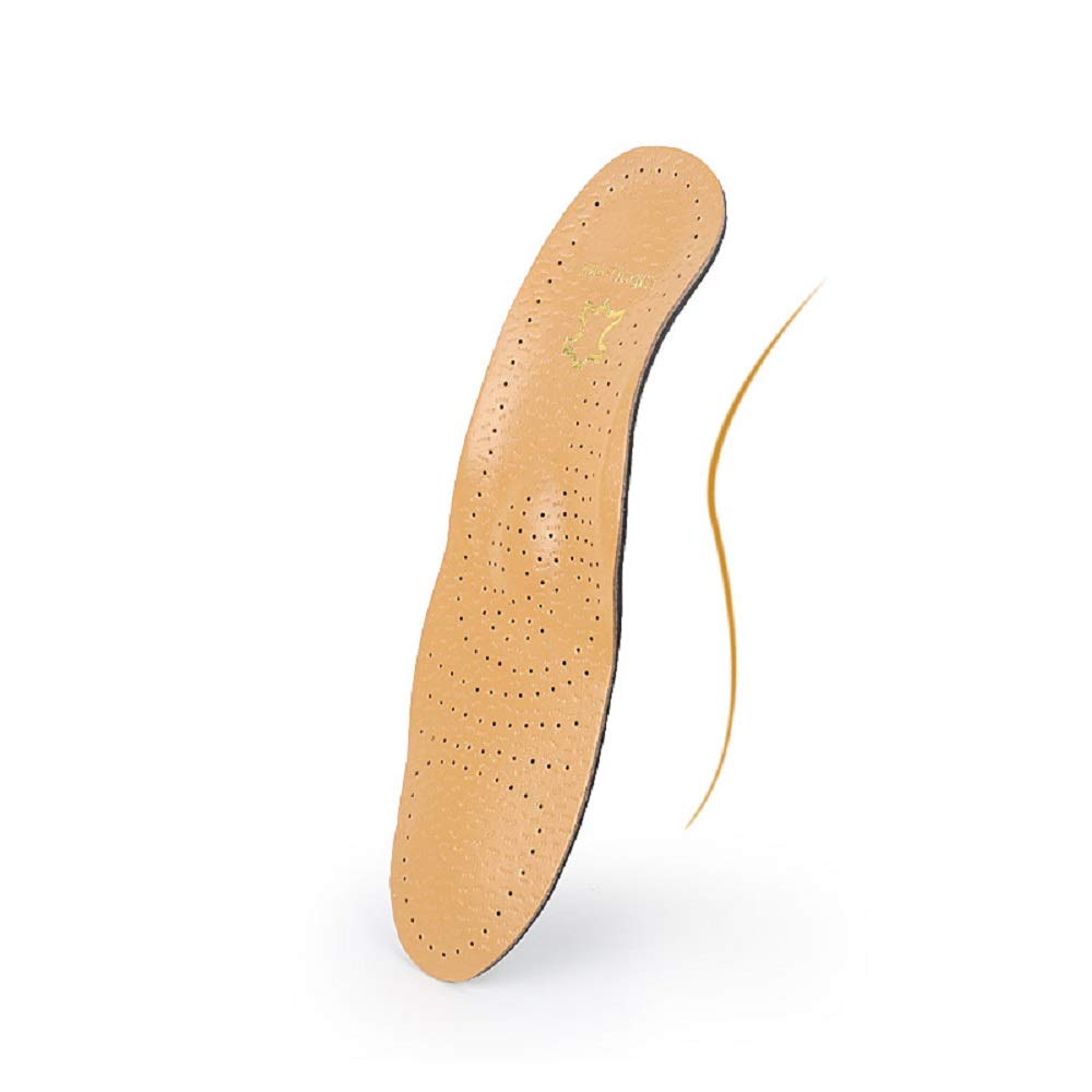 Semelles Orthopédiques En Cuir Kaps Pour Arche Basse - Taille 39 EU, Couleur Beige, Fabriquées En Pologne