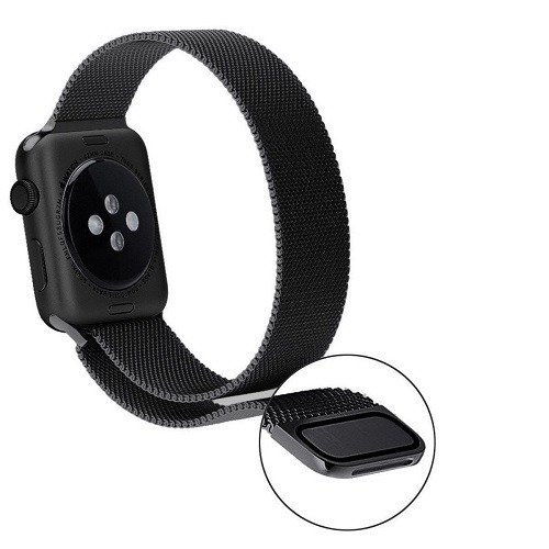 Pulseira Magnética Milanese Aço Preto Relógio Apple 42mm Série 1 2 3