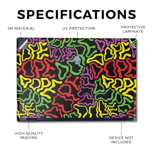 Image of Laptop Skin Compatible with Alienware M16 R2 (2024) - Super Dope - Premium 3M Vinyl Protective Wrap Decal Cover - Easy to Apply | Crafted in The USA by MightySkins