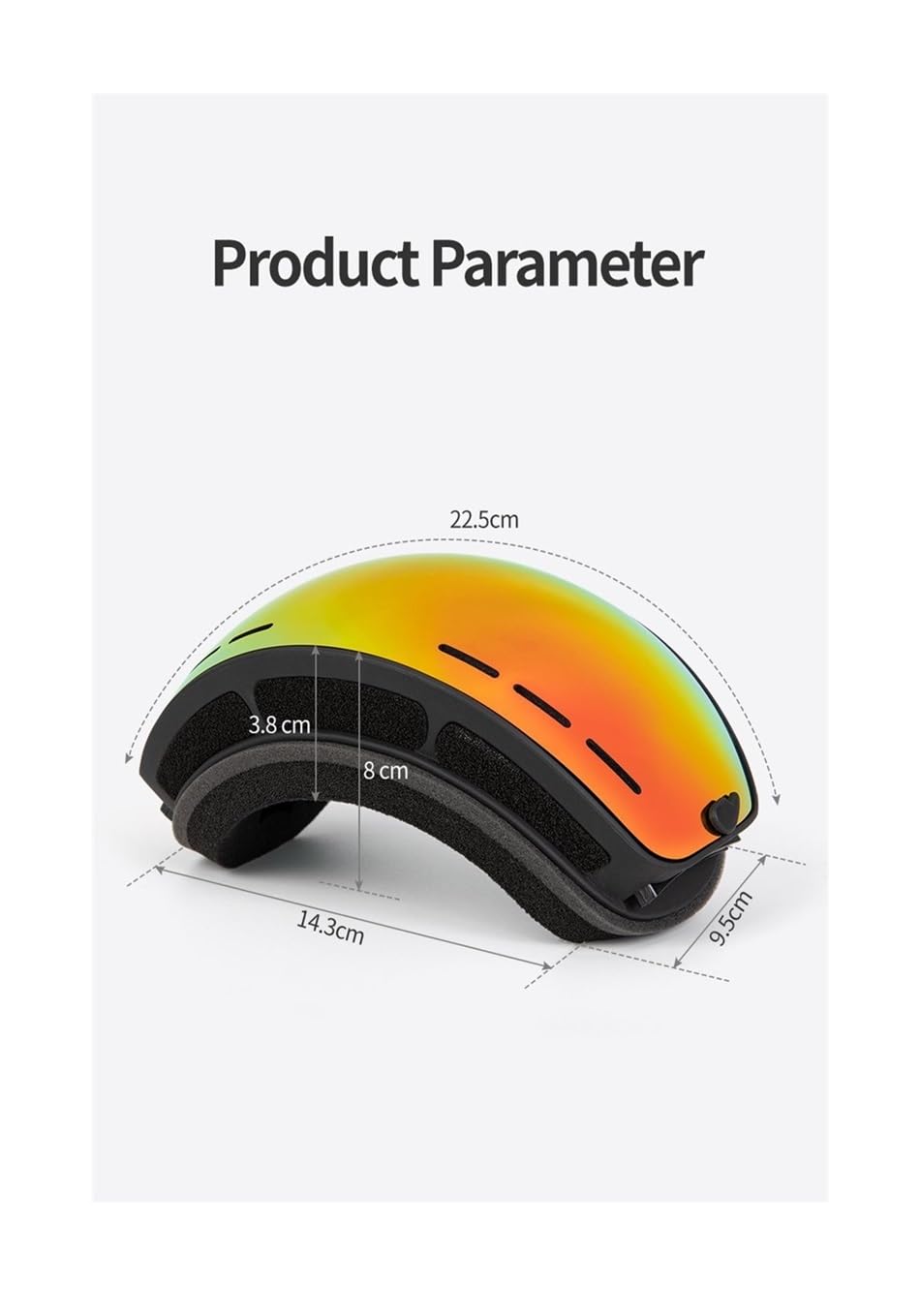 Occhiali Moto per Lo Sci Protezione UV400 Sci Occhiali da Neve Occhiali da Sci Uomo Donna Occhiali da Snowboard Occhiali Maschera da Sci Antiappannamento(10)