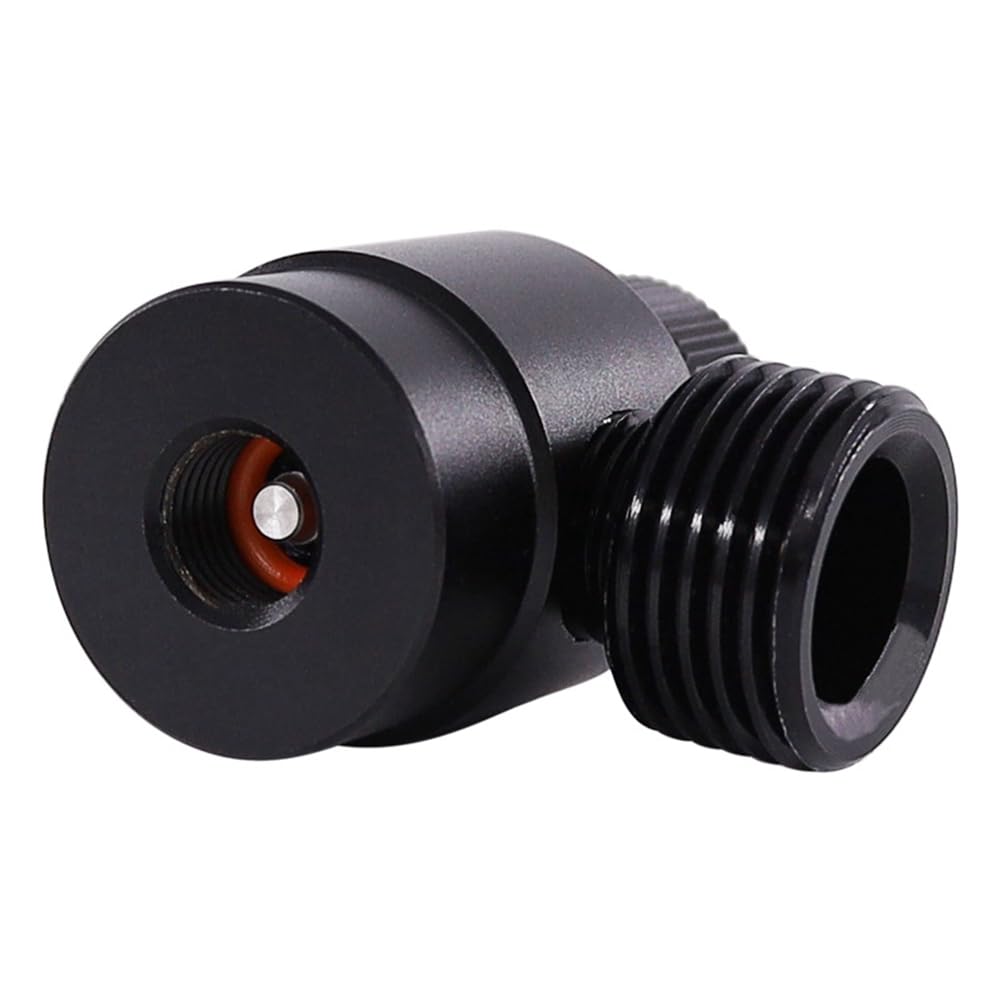 Adattatore di Ricarica per bombola di CO2 Regolatore per bombola di Gas Fatto in casa Adattatore da M10X1 a W21.8-14 per Gas CO2 Durevole Nero