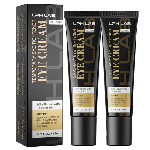 LPH LAB Temporary Eye Tightener Eye Cream Instant Reduces Under-Eye Bags Dark Circles&Puffiness Anti Aging Fine Lines Firm That Delicate Skin Under Your Eyes 0.5 oz - 2 pcs