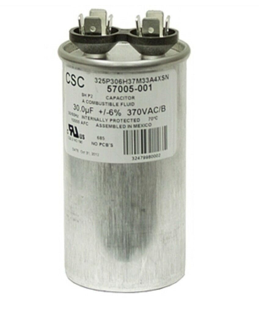 CSC 30.0UF +/-6% 370V AC/B Run Capacitor Replaces 325P306H37M30N4X