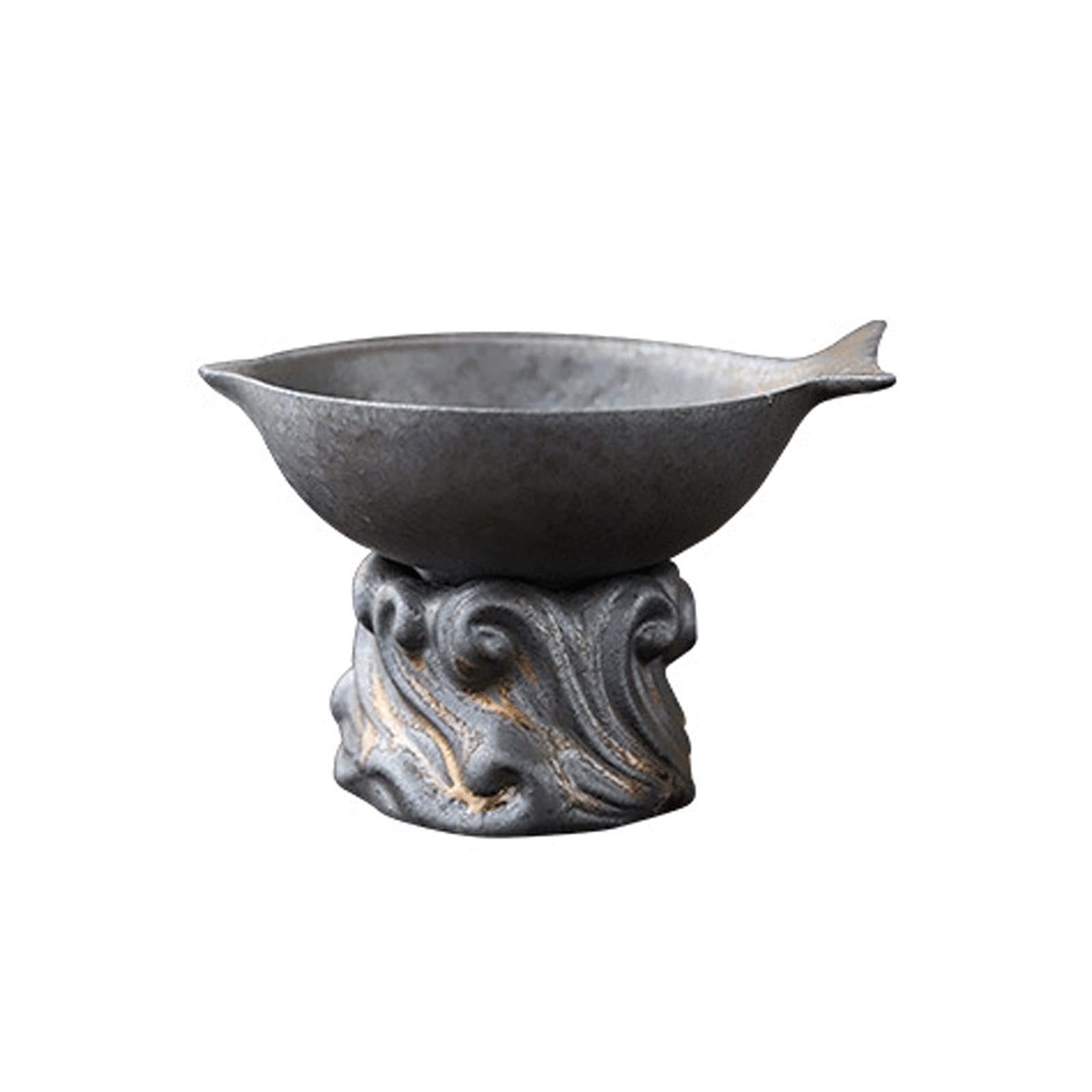 Sitko do herbaty ociekacz do herbaty ceramiczny sitko do herbaty filtr retro sitko do herbaty parzenie herbaty akcesoria do ceremonii parzenia herbaty (B)