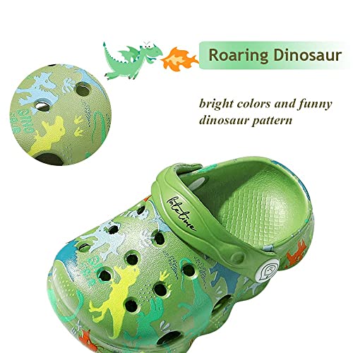 Image of Kids Clogs Boys Girls Toddler Dinosaur Slip on Slide Garden Shoes Cartoon Beach Pool Kids Clog Sandals Slippers Water Clogs