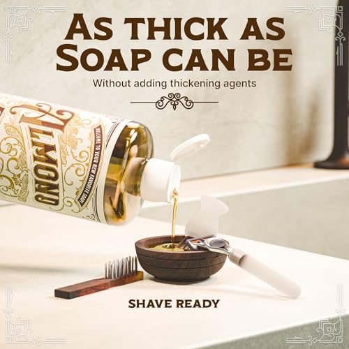 Image of Carolina Castile Soap Almond Scent - Certified Organic Base, High Olive Oil Content, Non-Drying, Made with Organic Oils, Concentrated Natural Body Wash for Men and Women (Almond, 32 Fl Oz)