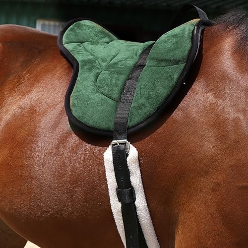 Image of Harrison Howard Equestrian Saddle Pad Horse Riding Pad Bareback Pad with Girth