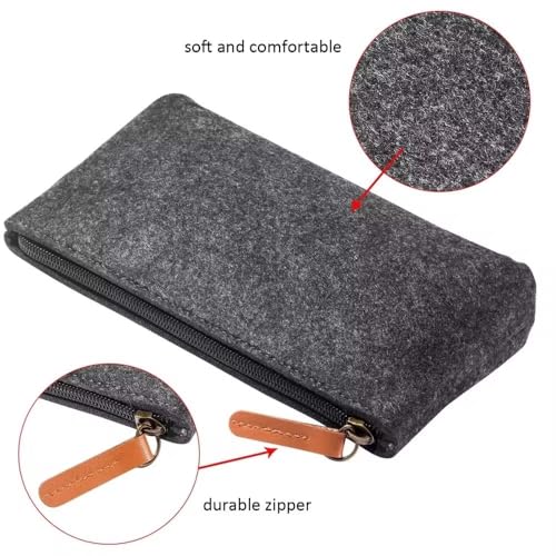 Image of LABUK Large Capacity Pencil Case Pouch, Cute Aesthetic Big Capacity Zipper Cases Pen Portable Office Stationery Makeup Bag, Desk Organizer for College Adults Women Men (PROCASE Black)