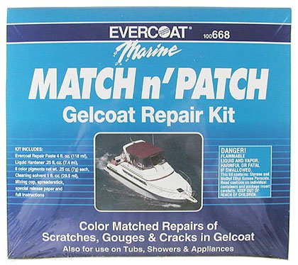 Evercoat 100668 Gel Coat Repair Kit, Match & Patch