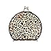 susiyo Vintage Compact & Travel Mirror with Bukle Closure, Leopard Animal Print Makeup Mirror Small Portable Foldable Easy to Carry for Women Girls Purses