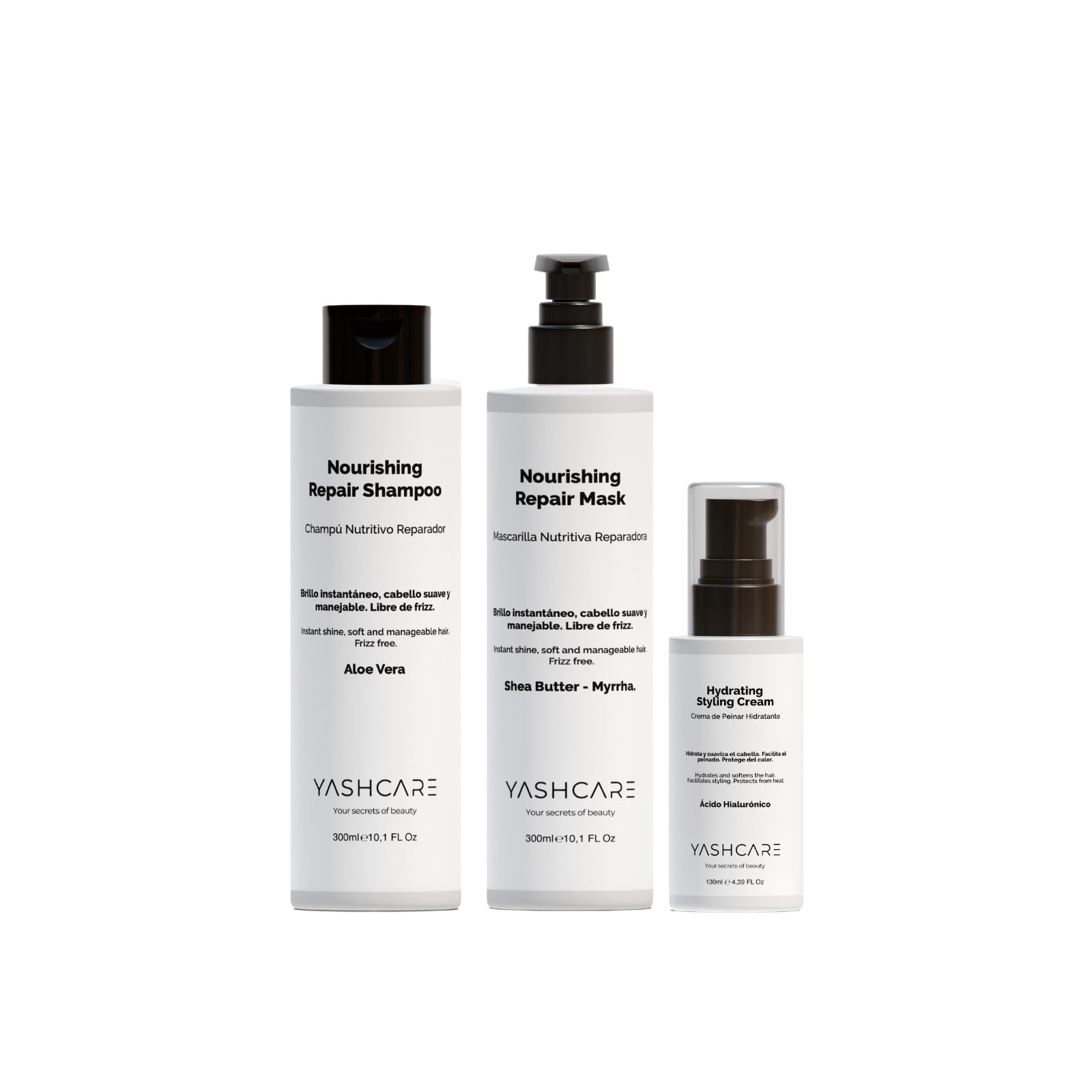 Kit Champu sin sulfatos ni parabenos con mascarilla pelo reparadora y crema protectora - Postalisado Organico Vegano Profesional para tratamiento hidratante y Reparador - Anti Frizz, Nutritivo y Suave