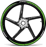  labelbike - Set Tiras Pegatina Compatible para Ruedas 14-13 Scooter J 300 Kawasaki J300
