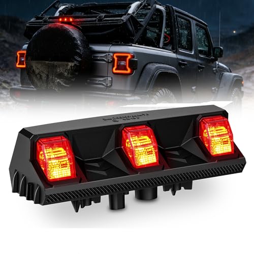 Image of Nilight Third Brake Light High Mount Stop Lamps For 2018-2026 Wrangler JL