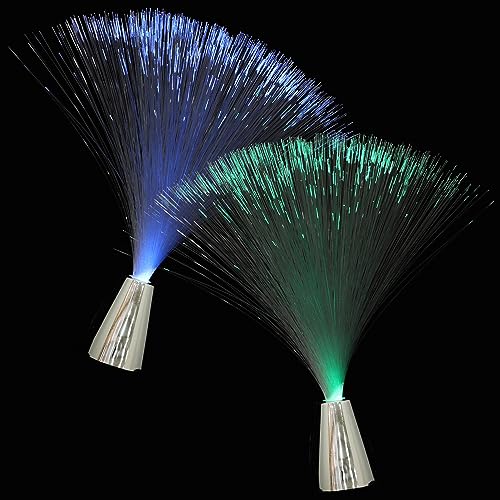 Kichvoe 2pcs Color Changing Led Fiber Optic Light Battery Operated Decorative Lamp for Wedding Christmas Party and Home Decor Creates Romantic Atmosphere Color Options