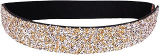 Women's Shine Crystal Fine Diamond Waist Belts Elastic Wide Boho Cinch Corset Stretch for Wedding Dresses
