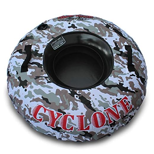 Flexible Flyer Cyclone Heavy Duty Snow Tube. Round Inflatable Sled. 48” Sno Slider