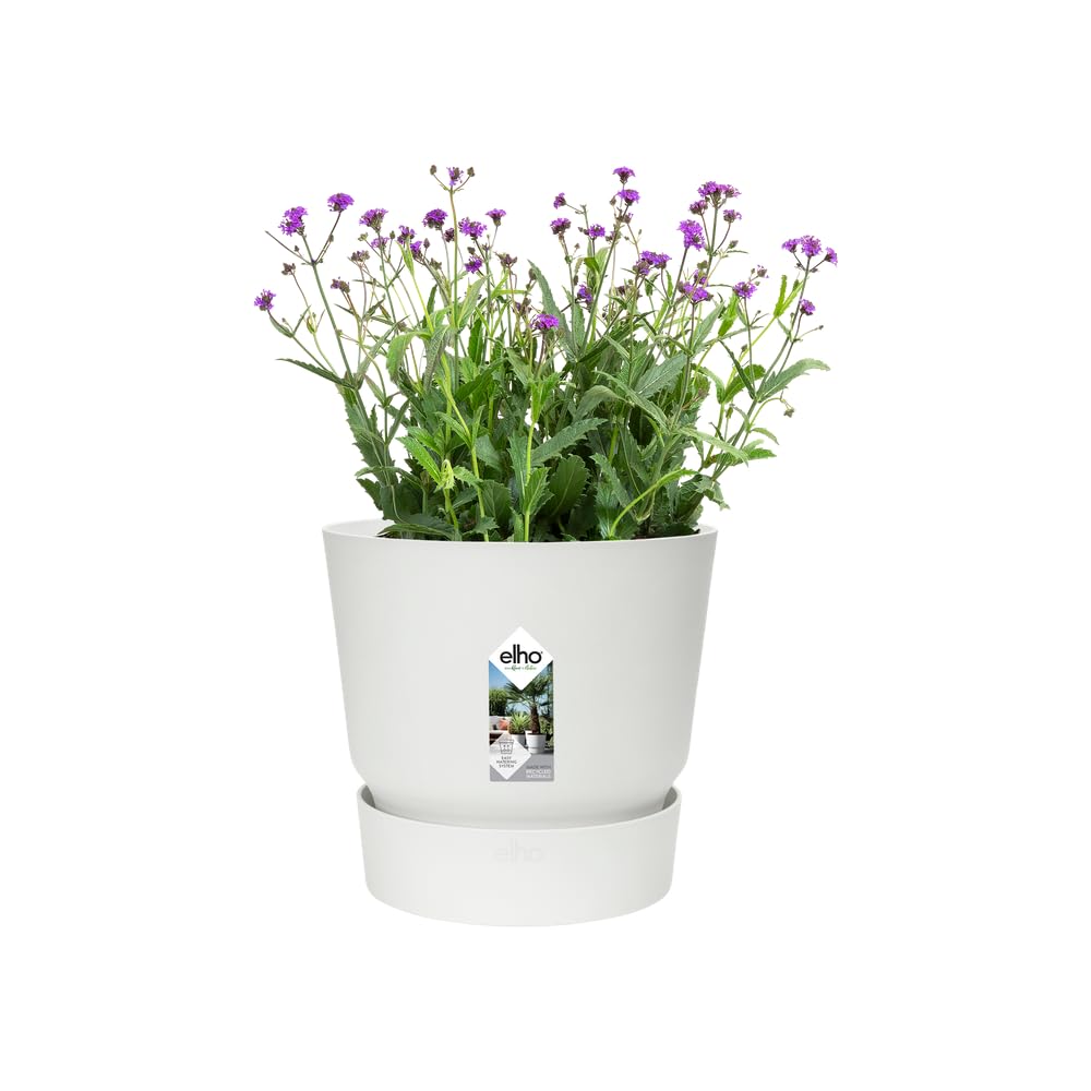 elho Greenville Round 18, Flower Pot with Integrated Water Reservoir, Indoor & Outdoor, 100% Recycled Plastic - Image 3