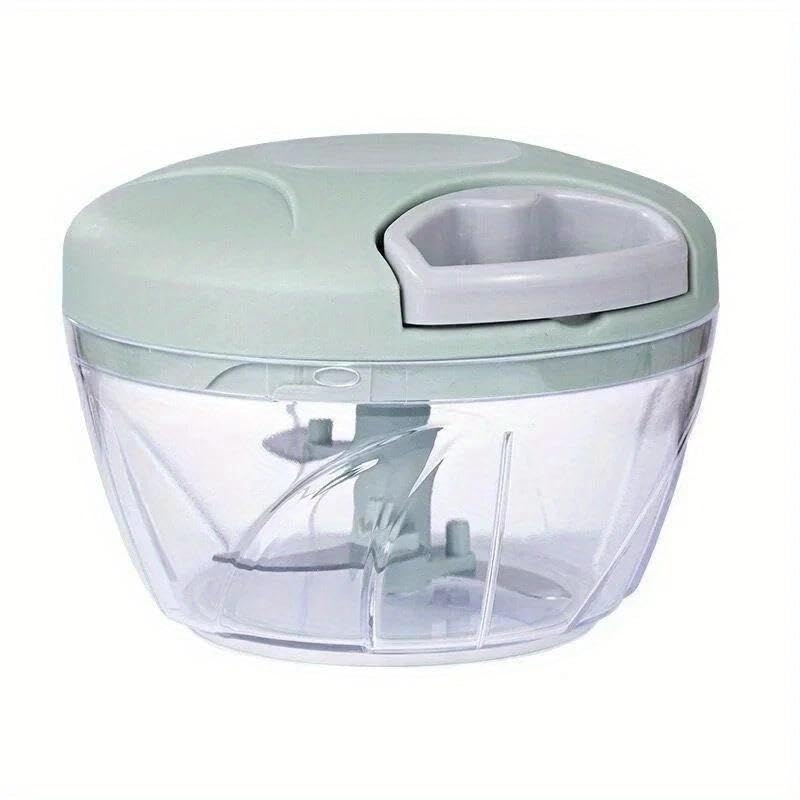 Manual Food Chopper, Onion Cutter for Kitchen, Pull Chopper, Easy Pull Food Processor for Onions, Garlic.(Green,500ML)