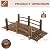 HOMEDIARY Fir Wood Garden Bridge, Outdoor Stained Finish Arc Footbridge Walkway with Double Safety Railings, Decorative Pond Bridge Landscaping for Backyard Farm Garden Creek Pond Decor, Carbonized