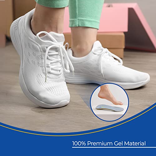 Image of Dr Foot Gel Insoles Pair | For Walking, Running, Sports, Formal and Safety Shoes | All Day Comfort Shoe Inserts | Dual Gel Technology | unisex (L)- 1 Pair (Small)