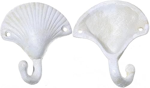 Miniatura 3 de RCFINE Ganchos náuticos de pared, adornos de playa, ganchos decorativos para colgar en la pared, para baño, dormitorio, cocina (estrella de mar)