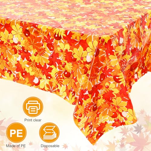 Nappe rectangulaire imperméable orange pour protéger la table de fête d'automne