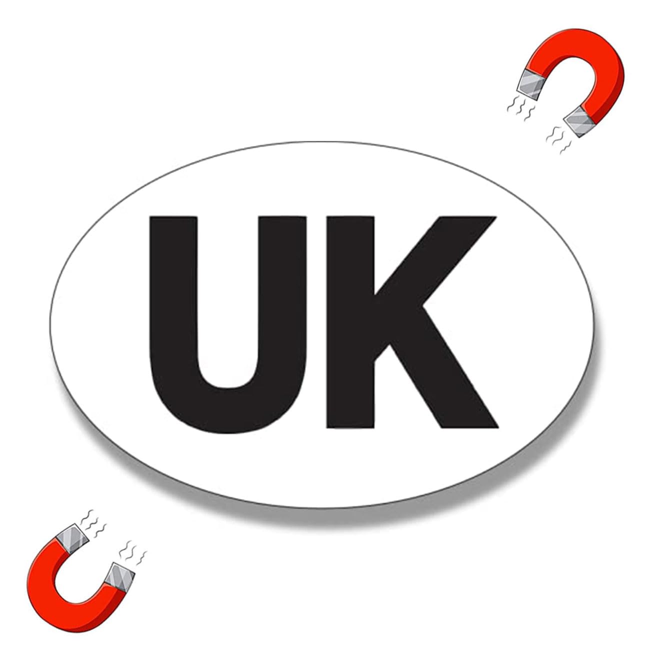 MeiyiZheng UK Magnetic Car Stickers for Europe Waterproof and Sun Proof Car Stickers Self Adhesive Magnet UK Plate Stickers, Easy to Attach and Remove Without Scratching