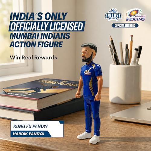 Image of Action Figure, 7 Inch Hardik Pandya | IPL Edition, 360 Rotatable Head, For Fans & Collectors