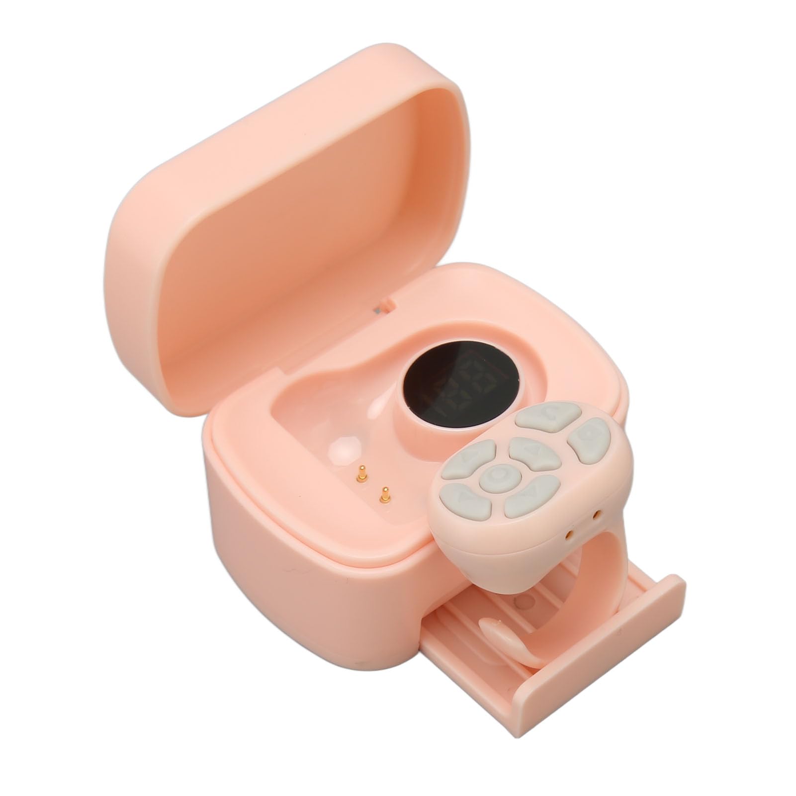 TIK Tok Control Remoto Bluetooth, Aplicación de Control Remoto Kindle Page Turner, Remote Page Turner Clicker con Estuche de Carga para Teléfono, Tableta, para Android (Rosa)