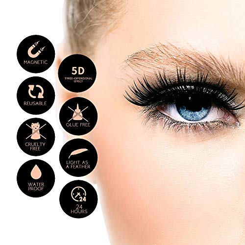 Magnetic Eyelashes with Magnetic Eyeliner Kit，3D No Glue Waterproof Fake Reusable False Eye Lashes（3 Style） - Thumbnail 3