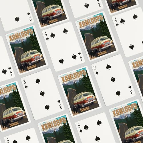 Baraja de cartas Kamloops Canadá tamaño póker 52 naipes miniatura 4