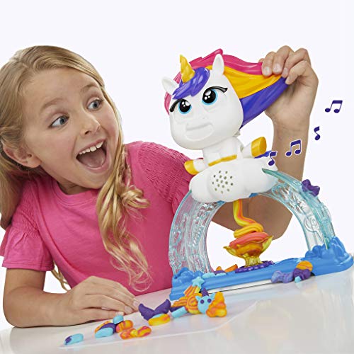 PlayDoh E5376EU5 Buntes Einhorn SofteisSet mit 3 Dosen PlayDoh, darunter eine Dose zweifarbige Strudelknete – Bild 5