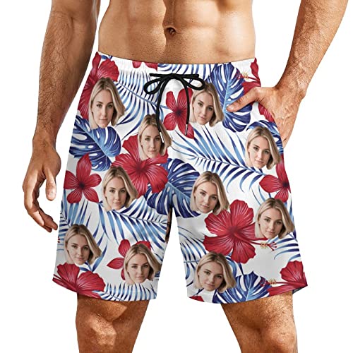 Custom Mens Swim Trunks Customized Design Your Own Short Personalized Board Short Beach Surf Swimsuits Photo Face Pet L2