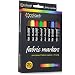 Colore Premium Fabric Markers - 20 Rich Pigment Fine Permanent Graffiti Coloring Pens - Child Safe & Non Toxic - For Art Writing on Bags, Shoes, T-shirts & Other Fabric Paint Materials