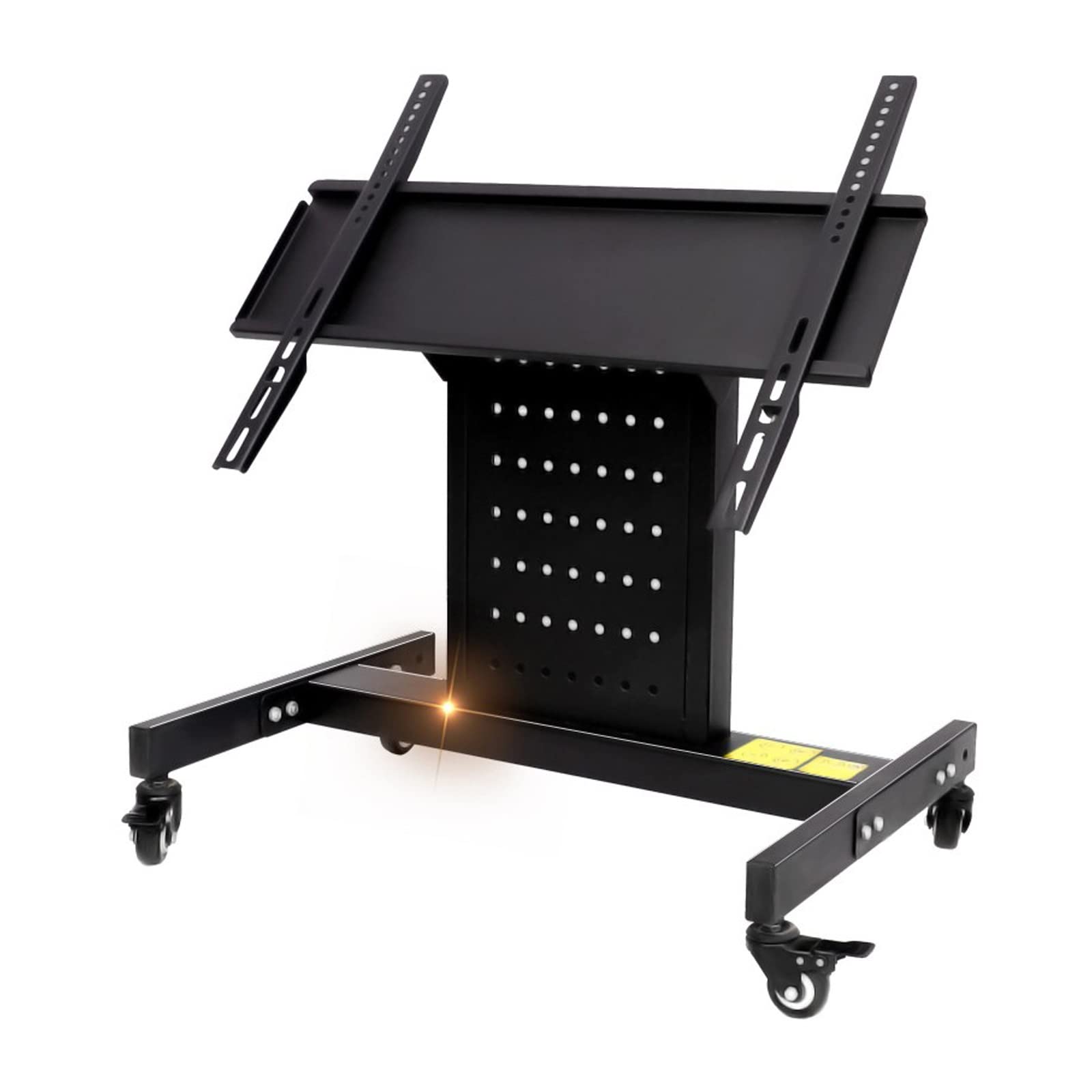 asdchZen Rolling Tv Stand,Mobile Tv Cart,Low Height Monitor Cart For 32-65 Inch Flat Curved Screen Tv,45° Adjustable Viewing Angle