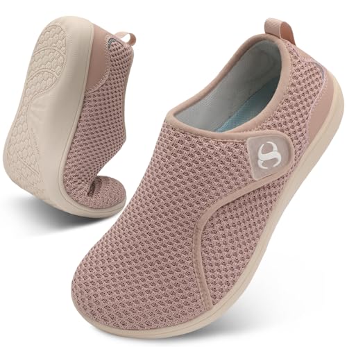 Scurtain Barefoot Minimalist Shoes Womens Workout Shoes Breathable Summer Spring Summer Fall Nurse Shoe Casual Indoor Outdoor Wide Walking Shoes Size 11.5 Pink