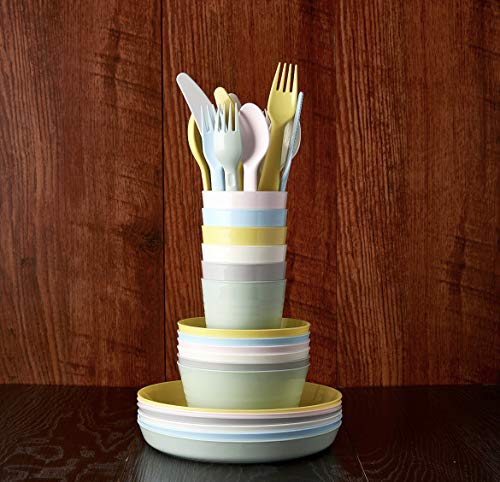 IKEA Kalas Teller, verschiedene Pastellfarben, 6 Stück, BPA-frei