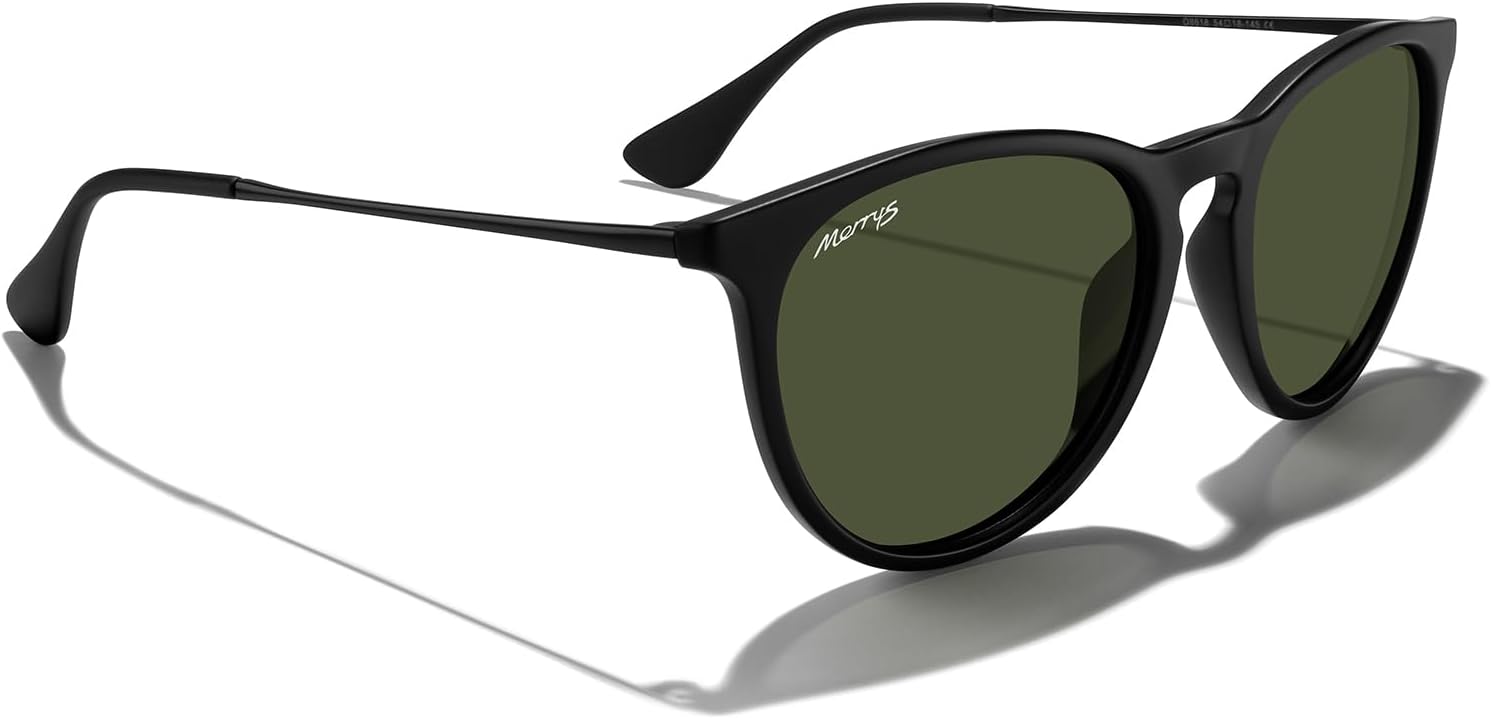 MERRY'S Vintage Polarized Sunglasses for Women Men Retro Round Mirrored Lens Sun glasses UV400