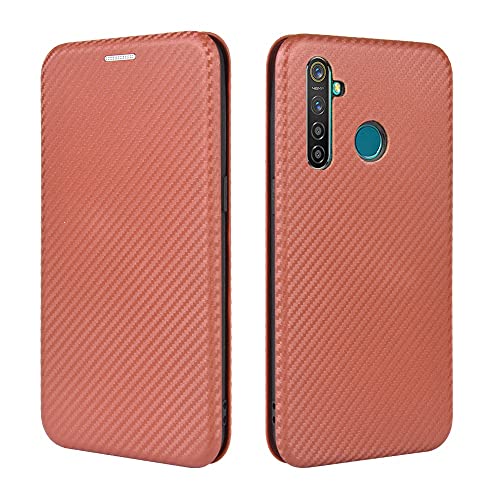 Cas for Oppo Realme 5 Pro coque de protection photo hybride TPU souple marron