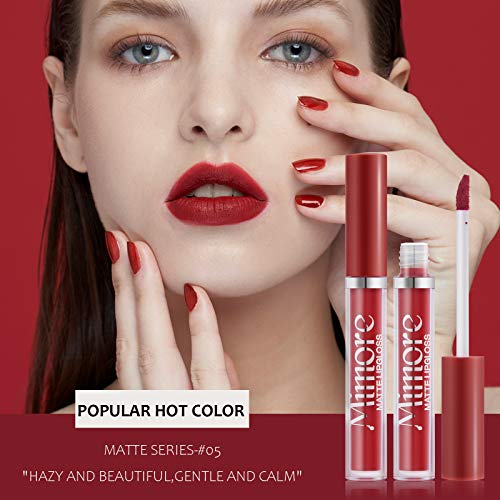 Mimore Lipstick 6pcs/set Matte Liquid Lipstick Lip Gloss Kit Long Lasting Waterproof Lip Stick Cosmetics Liquid Lipstick Gift Kit - Image 4