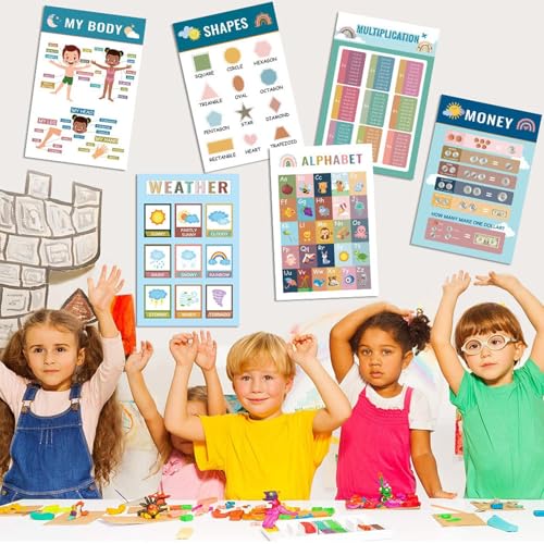 Posters educativos escolares y gráficos de aprendizaje para preescolar 5