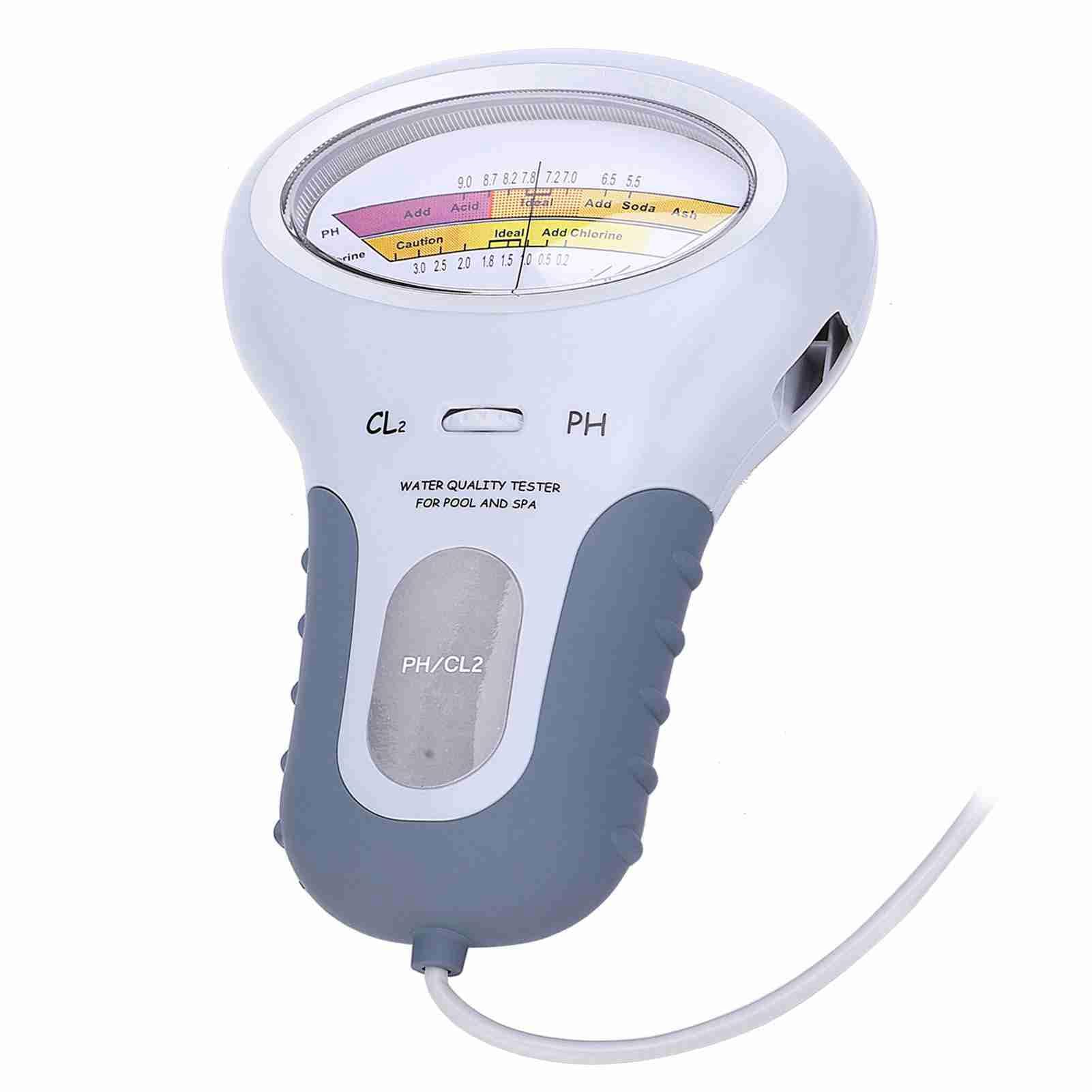 Probador Digital de Cloro Probador de Cloro y PH Pantalla Grande Probador CL2 Herramienta Conveniente para Probar el PH del Agua y el Nivel de Cloro para Piscinas y Spa