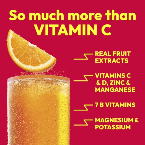 Image of Emergen-C 1000mg Vitamin C Immune Support Powder, Super Orange, 90 ct | B Vitamins for Energy, Zinc and Manganese, Vitamin D, Electrolytes, 3 Month Supply, Natural Flavor