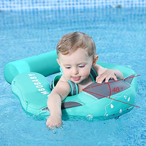 Cloth Newest Add Tail Avoid Flip Over Mambobaby Non Inflatable Baby Swim Float With Canopy Upf 50+ Vest Air Free Water Smart Swim Trainer Solid Infant Pool Float Waist Swim Ring #TOP6