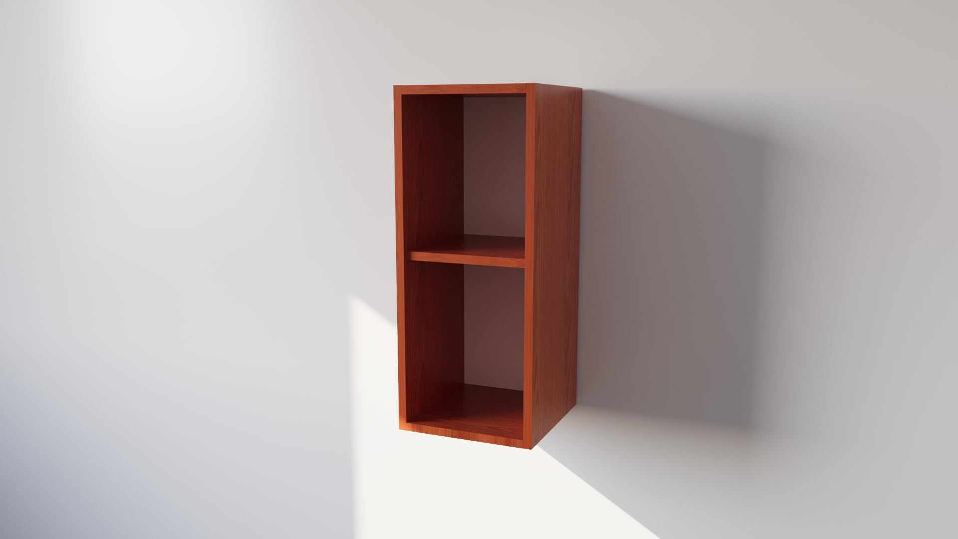 CALANDRELLI - Pensile Cucina in Legno Nobilitato Ciliegio Mobile Alto con 1 Anta, Pensile Componibile Moderno Made in Italy (Altezza 72XLarghezza 30XProfondità 33 centimetri)