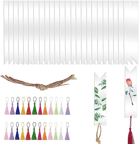 Amazon.com: 78 Pieces Acrylic Blank Bookmark Set, BetterJonny 24Pcs ...