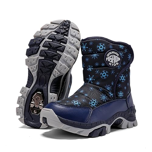 IWIHMIV Girls Winter Boots Snow Boots Boys Snow Shoes Toddler Boots Kids Snow Boots Girl's Warm Winter Boots Non-Slip Boot3