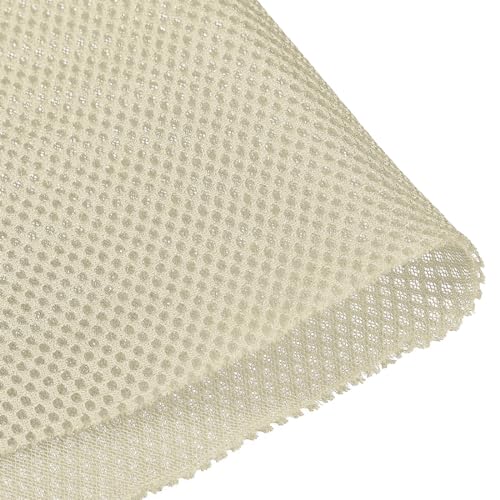 uxcell Beige Speaker Mesh Grill Stereo Fabric Dustproof 0.5x1.45M 20 x 57 Inch
