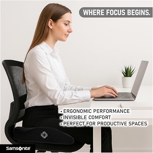 Image of Samsonite SA5453 Soft Ergonomic Cushion /Black Seat 100% Pure Memory Foam